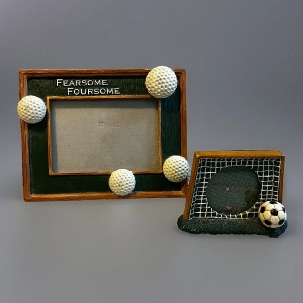 TWO‎ 3D Picture Frames - Golf & Soccer